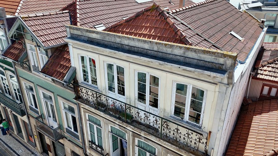 A fachada vista de drone
